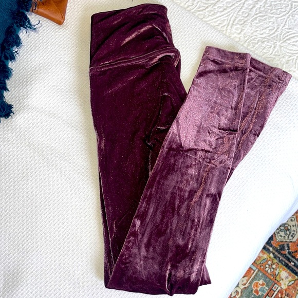 Lululemon crushed velvet high waisted leggings - Picture 1 of 3